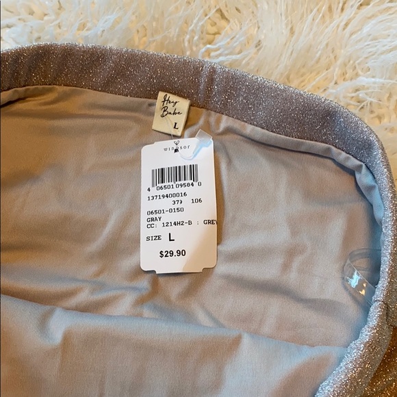 NWT Windsor glitter body-con mini skirt side slit - Picture 4 of 5